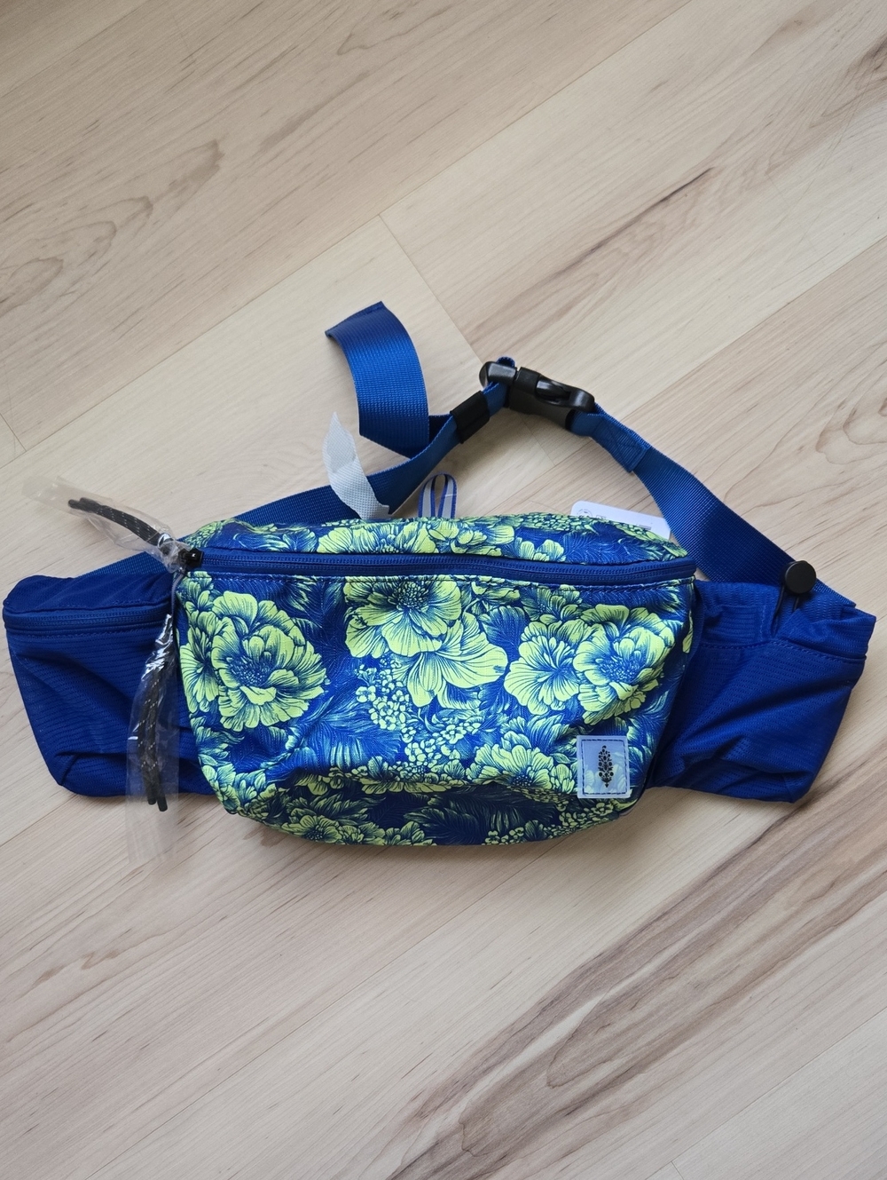 NWT FP Movement Happy Packer Sling Bag, Blue Woodblock